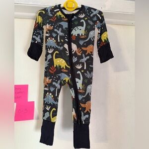 Little Sleepies Navy Jurassic Jungle Dinosaur Zippy